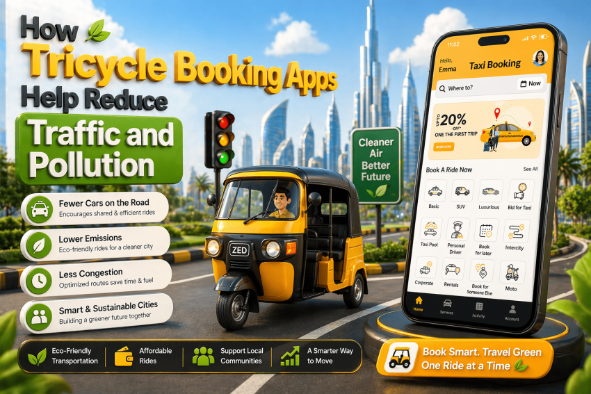 How Tricycle Booking Apps Help Reduce Traffic and Pollution